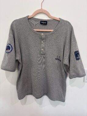 Vintage 90s Adidas Olympic Centennial 1936 Garmisch Waffle Henley XL